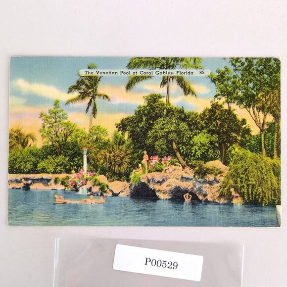 Vintage Scenic Postcard with Lush Greenery and Blue Waters - Picture 1 of 2
